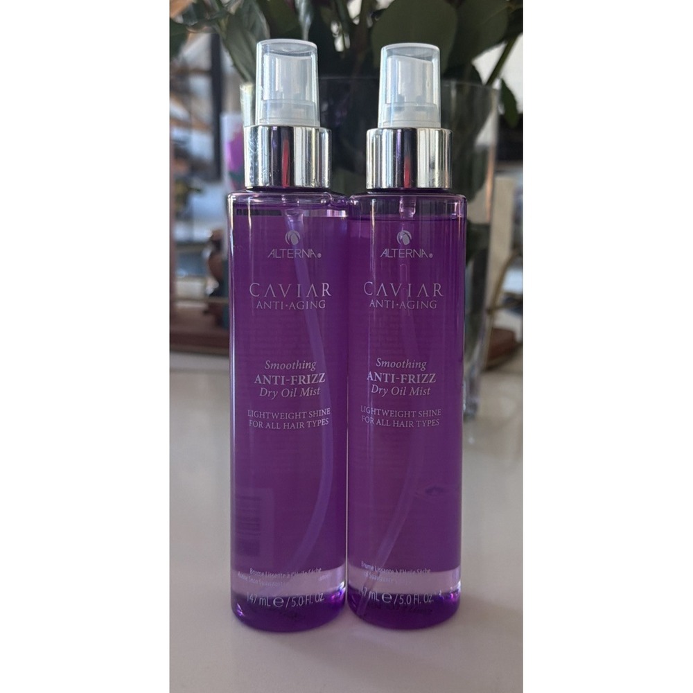 Alterna Caviar Anti-Aging Smoothing Anti-Frizz Dry Oil Mist 2 BOTTLES 5 oz NEW
